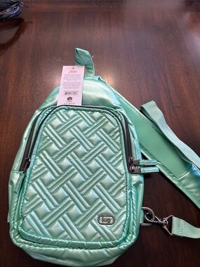 Lug Scurry Mint Quilted Crossbody Sling Bag
